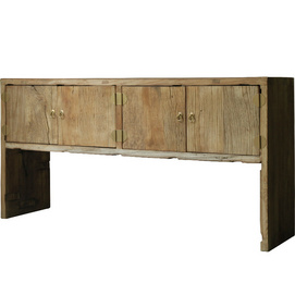 Ancient Age furniture Chinese rustic 4-door reclaimed wood consle table