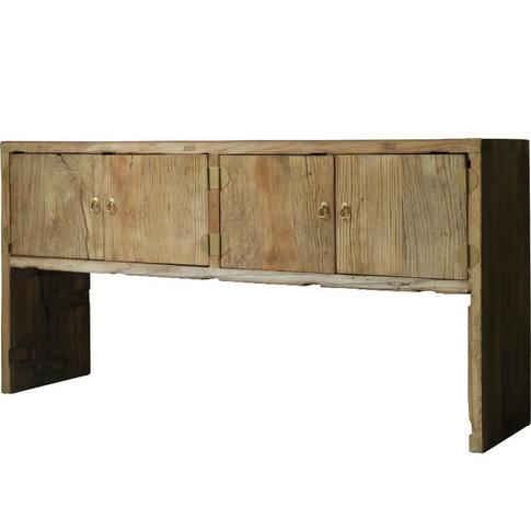 Ancient Age furniture Chinese rustic 4-door reclaimed wood consle table