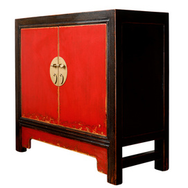 Ancient Age furniture Chinese traditional distressed 2-door shoe rack