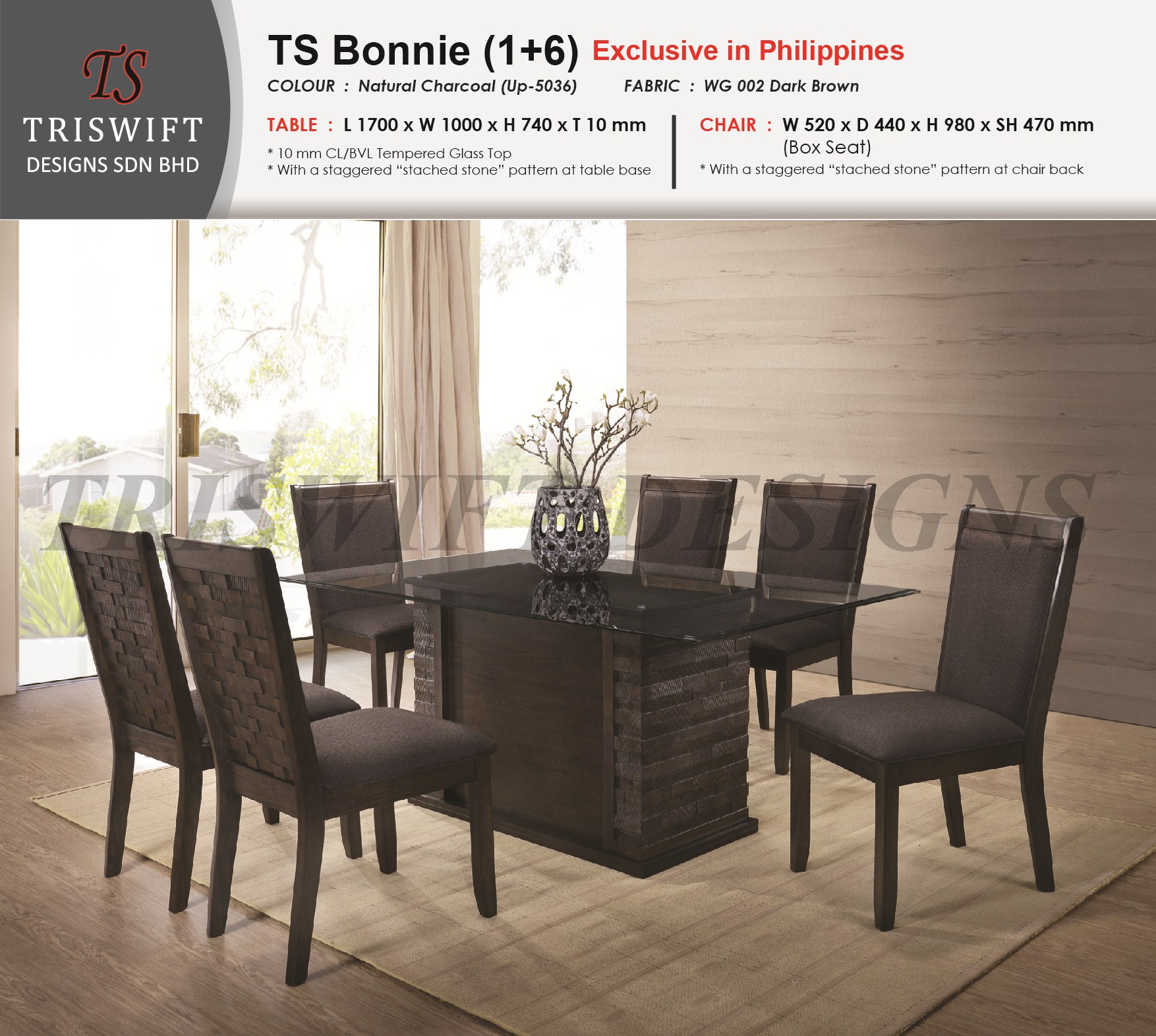 Ts Bonnie Dining Room Set Table, 10 Seater Glass Dining Table And Chairs Philippines