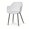 High Quality Home Furniture Modern Design China Factory Plastic Mesh Chair Dining Room PP Seat Plastic Dining chairs