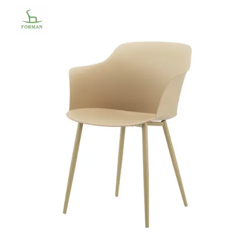 China Factory Wholesale Modern Nordic Design Dining Room Furniture Hot Sales Plastic Design Armchair Dining Chair