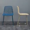 Free Sample High Quality PP Wholesale Stackable Modern Mesh Design Chair Plastic Dining Chairs For Dining Room