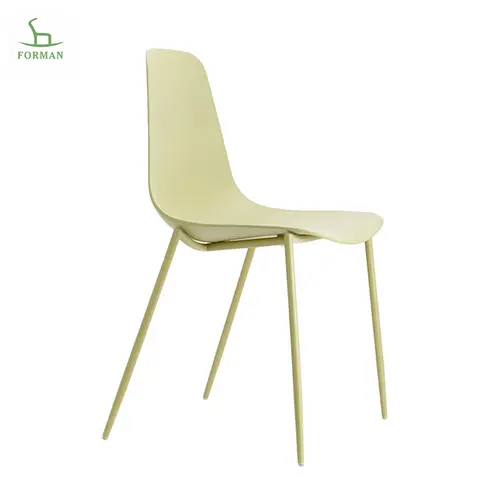China Factory Wholesale Modern Cheap Price Home Furniture Black White Dining Room Plastic Chairs Without Arms Metal Leg