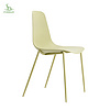 China Factory Wholesale Modern Cheap Price Home Furniture Black White Dining Room Plastic Chairs Without Arms Metal Leg