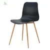 Modern Dining Chair With Metal Legs High Quality Colorful PP Seat Plastic Chair