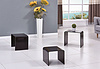 GLASS  BLACK NESTING TABLE