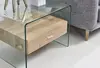 Glass End Table side table with drawer F-GW608