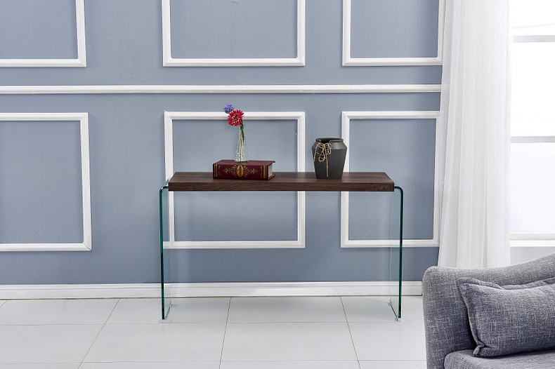 GLASS AND MDF  CONSOLE TABLE
