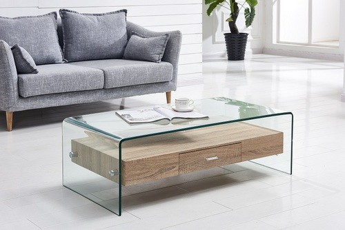 GLASS COFFEE TABLE LIVING ROOM