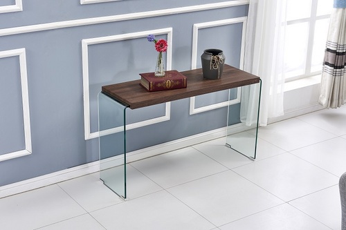 GLASS AND MDF  CONSOLE TABLE