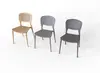 stackable full plastic chair  QS-21