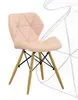 Upholstered chair with wood or metal transfer legs dining chair