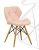 Upholstered chair with wood or metal transfer legs dining chair