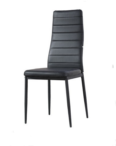 high back leather chair black upholstered dining chair