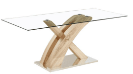 10mm clear glass top MDF bottom tables