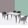 modern home furniture glass MDF metal dining table
