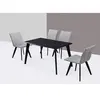 modern home furniture glass MDF metal dining table