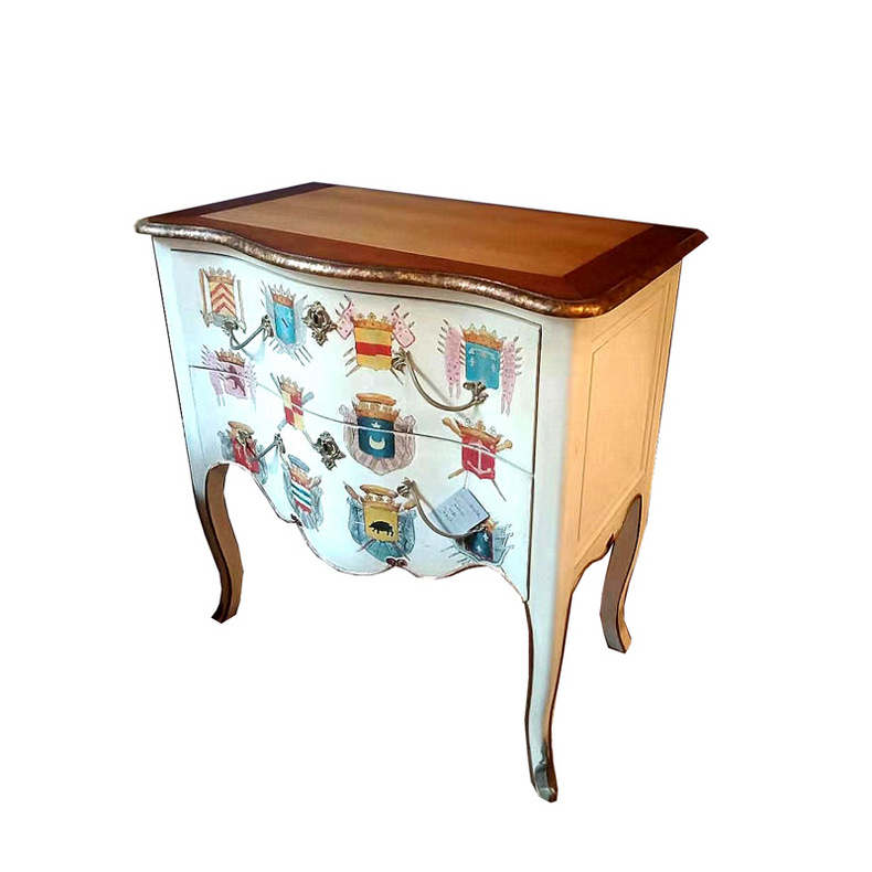 JK0552 European  colored drawing two drawer cabinet