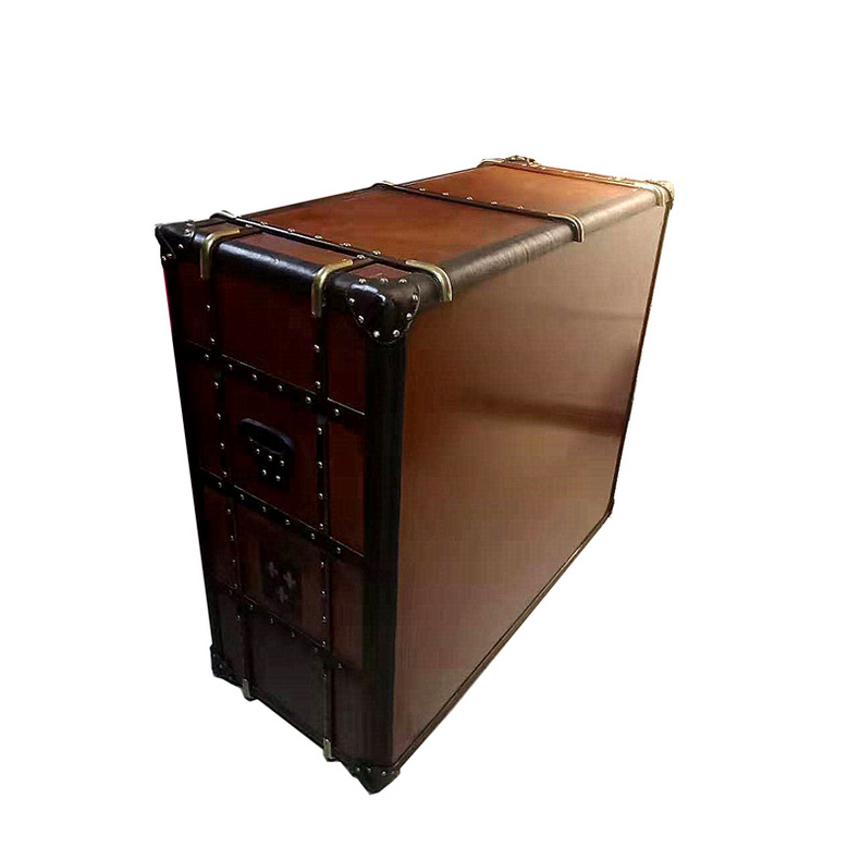 JK0593 leather drawers cabinet