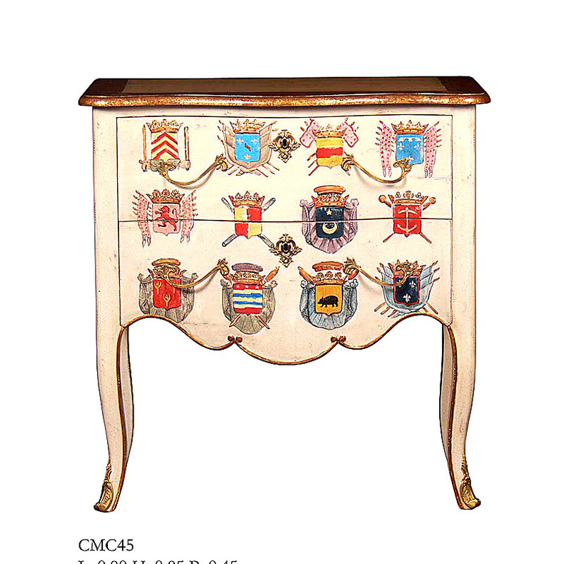 JK0552 European  colored drawing two drawer cabinet