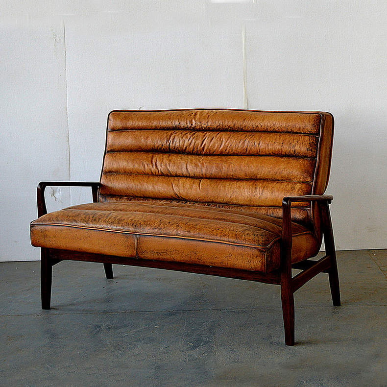 NC0246 leather two seater sofa chair