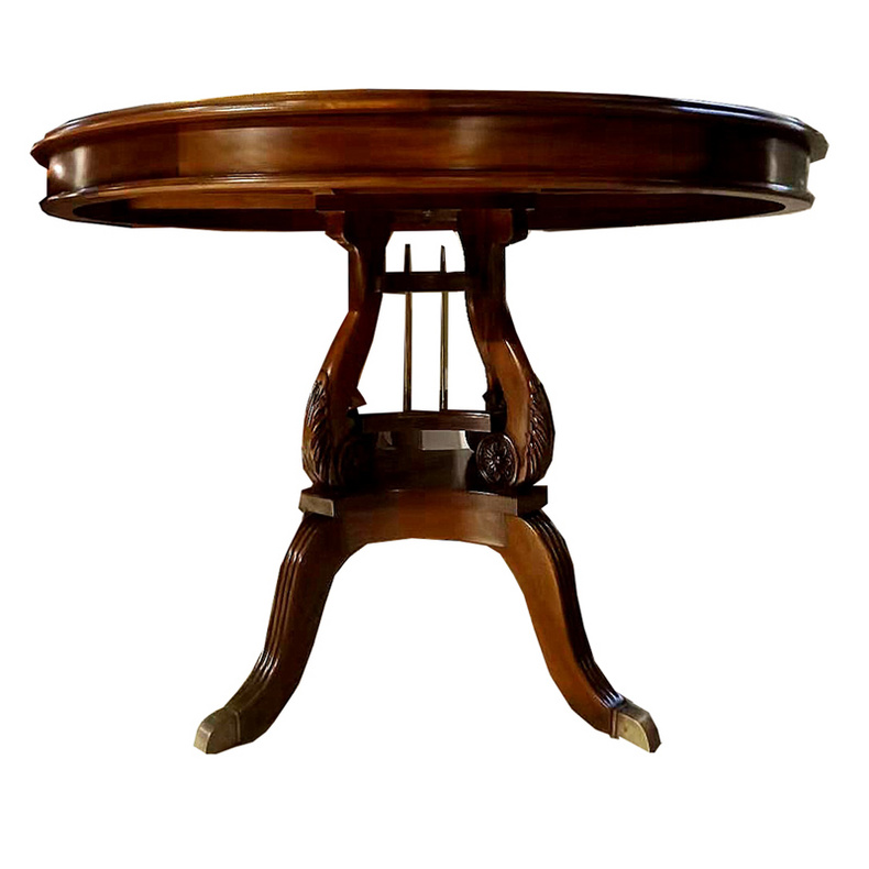 BR08 leather round dining table