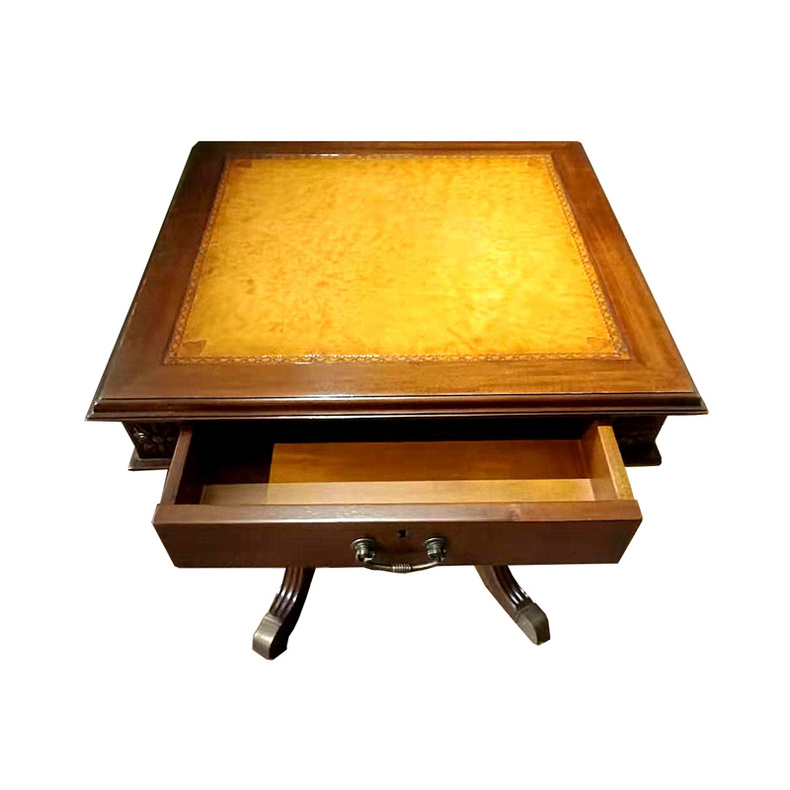 BR07  leather  square side table