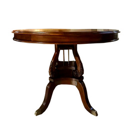 BR08 leather round dining table