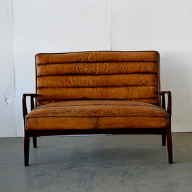 NC0246 leather two seater sofa chair