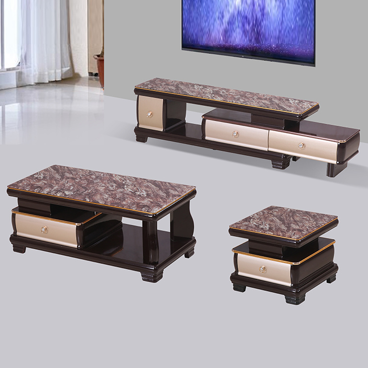 wholesale square grey metal marble cheap top side table design modern coffee table