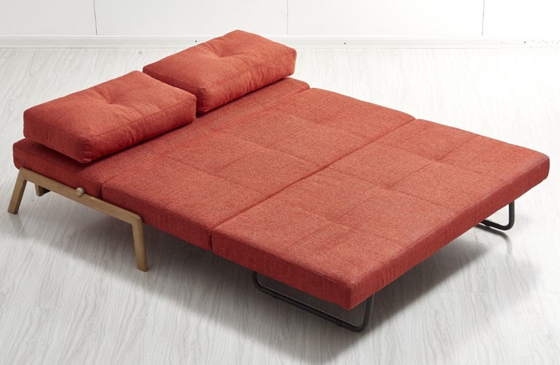 SOFA BED DOUBLE TWO SEATS FOLD FABRIC