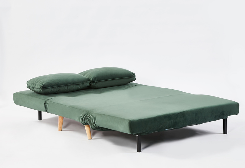 sofa bed in velet fabric