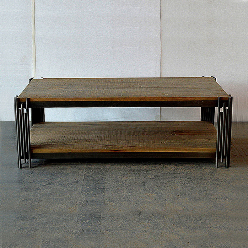 N2019011 metal and wooden coffee table