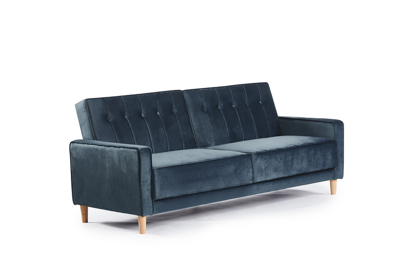 Three  seats office sofa bed in velvet fabric