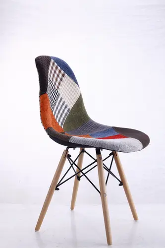 fabric surface with wood legs dining chair