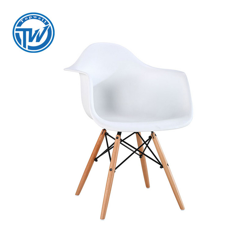 DC-6082 TopWell Dining chair Plastic chair with Wooden Legs