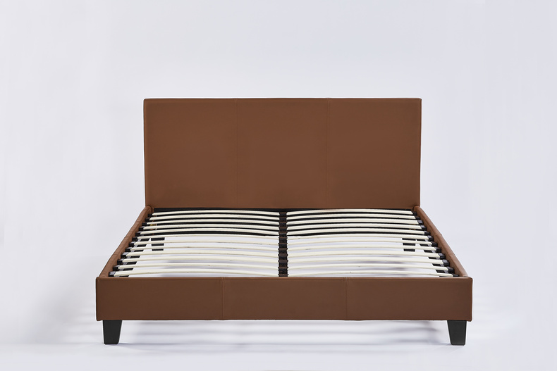 Leather simple bed frame