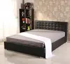 Black PU bed with storage