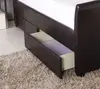 mordern leather bed with drawers