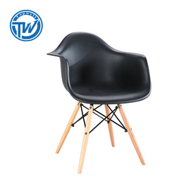 DC-6082 TopWell Dining chair Plastic chair with Wooden Legs