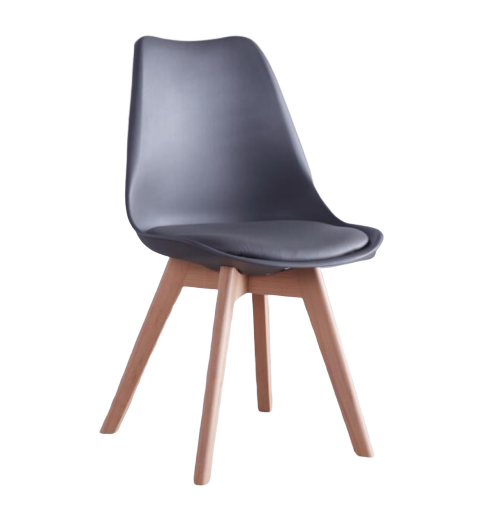 upholstered dining chair with wood legs