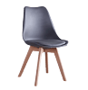 upholstered dining chair with wood legs
