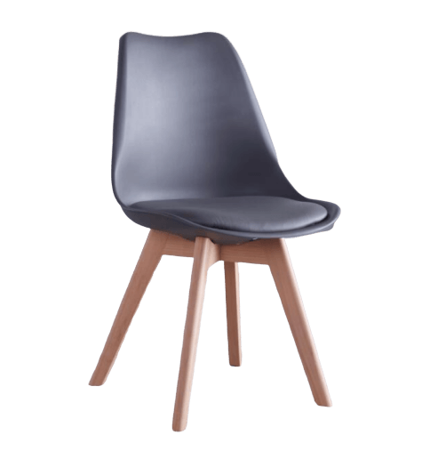 upholstered dining chair with wood legs
