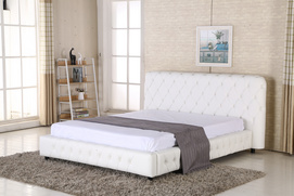 leather bed fashion  with button