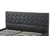 bed black leather with storage