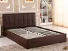 leather bed Brown PU