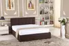 leather bed Brown PU