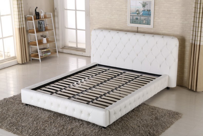 leather bed fashion  with button