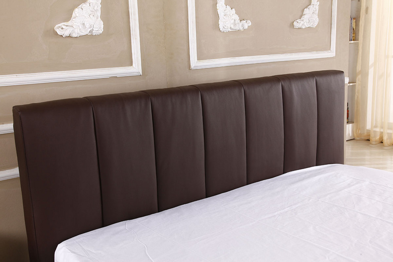 leather bed Brown PU